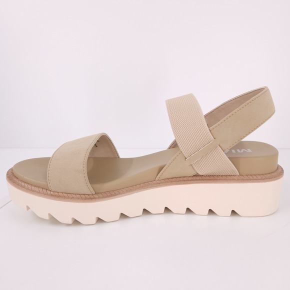 MIA Jene Platform Round Toe Sandals Ankle Strap Sand Cushioned Womens Size 10 M - Picture 7 of 16